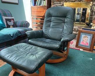 Ekornes Stressless Recliner and Ottoman