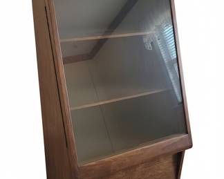 Vintage Wooden Display Cabinet with Interior Lighting