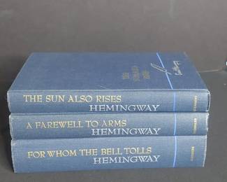Ernest Hemingway Scribner's Library Edition Three-Volume Set (1954, 1957, 1940)
