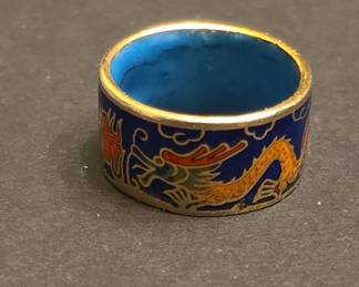 Chinese Cloisonné Dragon Ring