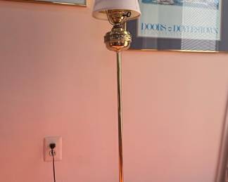 Vintage Brass Stiffel Style Floor Lamp