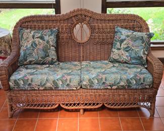 Bar Harbor Style Wicker Sofa