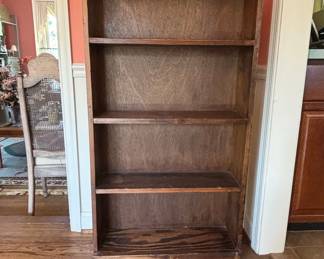 Rustic Pine Open Bookcase
