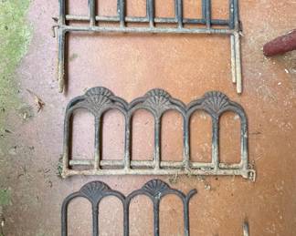 Vintage Cast Iron Garden Edging Fence Panels