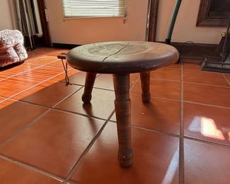 Vintage French Brittany Style Milking Stool