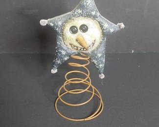 Vintage Style Primitive Fabric Star Tree Topper