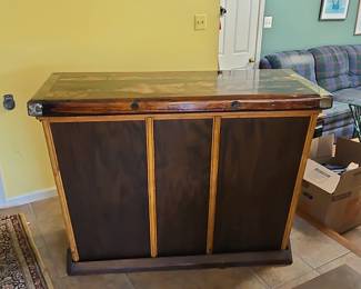 Custom Live-Edge Resin Bar Counter
