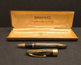 Vintage Sheaffer Triumph Valiant 14K Lifetime Fountain Pen Set w/ Original Box