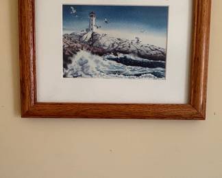 Neil Depew Signed Watercolor Print - Peggy's Cove, Nova Scotia