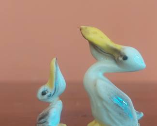 Vintage Hagen Renaker Miniature Pelican Figurines