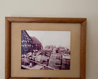 Vintage Lobster Trap Shoreline Photograph