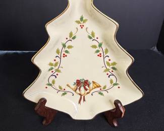Mikasa Holiday Elegance Christmas Tree Serving Dish