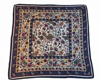 Vintage Floral Paisley Silk Scarf