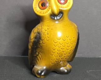 Vintage Mid-Century Ceramic Owl Figurine