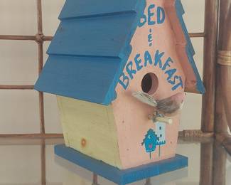 Hand-Painted Decorative 'Bed & Breakfast' Birdhouse