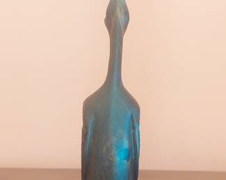 Vintage Hand Carved Ironwood Bird Sculpture - Cormorant or Heron