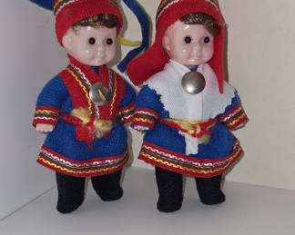 Vintage Scandinavian Sami Folk Dolls