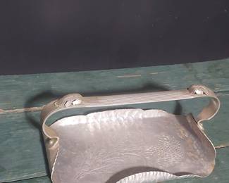 Continental Trade Co. Hand Wrought Aluminum Chrysanthemum Serving Tray #510