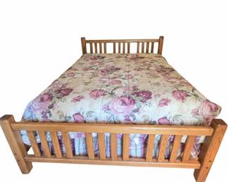 Oak Mission Style Bed Frame