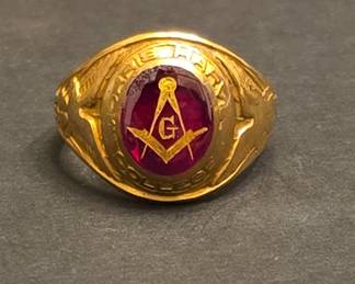 Jostens 10K Gold Masonic Ring
