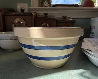 Robinson Ransbottom Blue Stripe Mixing Bowl