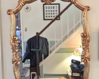 Vintage Rococo Revival Gilt Wood Mirror