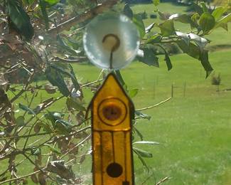 Gothic Clock Stained Glass Suncatcher