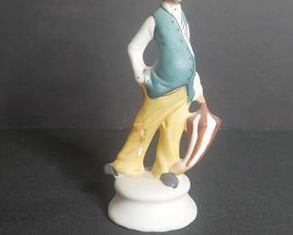 Vintage Capodimonte Style Clown Figurine