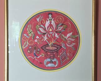 Chinese Silk Embroidery Roundel