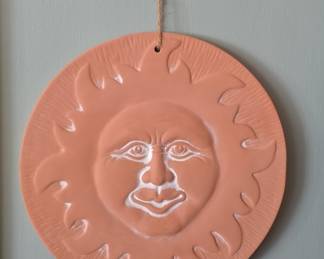 Terracotta Sun Face Wall Plaque