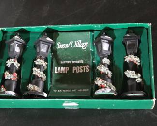 Department 56 Snow Village Battery Operated Lamp Posts
