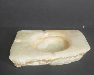 Vintage Carved Onyx Ashtray