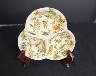 Moriyama Mori-machi Hand Painted Japan Divided Relish Dish
