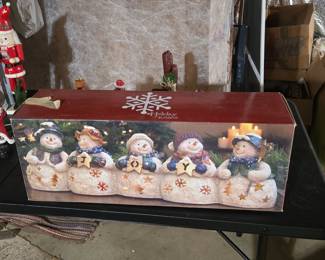 Holiday by Kirkland's Lighted Snowman JOY Tabletop Decoration