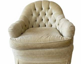 Broyhill Upholstery Tufted Barrel Chair