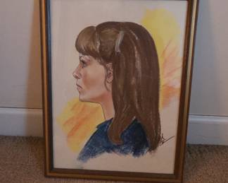 Original Pastel Portrait of a Young Woman