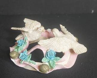 Vintage Dove and Rose Decorative Napkin Ring