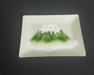 Ando Cloisonné Mt. Fuji Square Plate