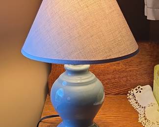 Light Blue Ceramic Ginger Jar Table Lamp