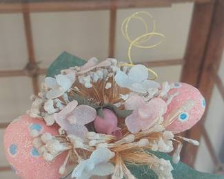 Vintage Easter Floral and Egg Corsage/Ornament