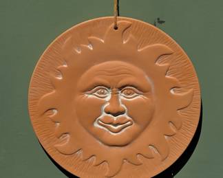 Terracotta Sun Face Wall Plaque - Made in Italy