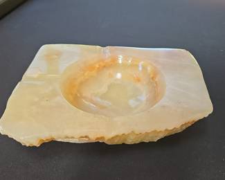 Vintage Carved Onyx Ashtray