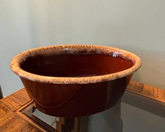 Hull Oven Proof USA Brown Drip Mixing Bowl