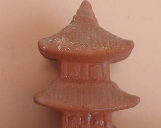 Vintage Terracotta Pagoda Garden Statue
