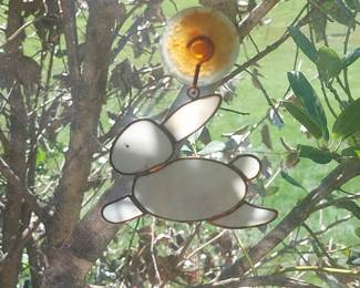 Stained Glass Bunny Suncatcher