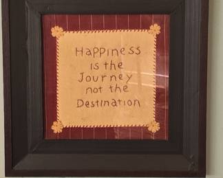 Hand-Stitched Inspirational Quote Wall Art