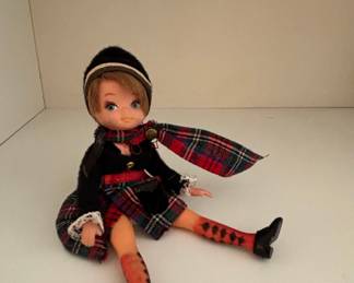 Vintage Pedigree Sindy Doll in Scottish Highland Outfit