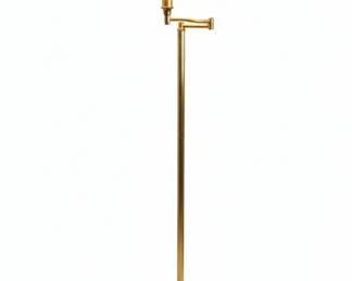 Vintage Stiffel Brass Swing-Arm Floor Lamp