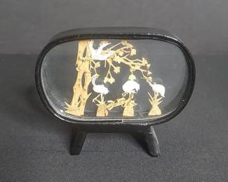 Vintage Chinese Cork Carving Diorama