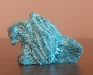 Soapstone Carved Lion Figurine - Chinese Origin